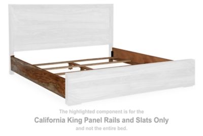 Dressonni - California King Panel Rails and Slats - Brown - Simple Home Plus