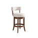 Mystic - Solid Wood Upholstered 26" Counter Height Swivel Barstool - Simple Home Plus
