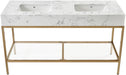 Marmo - Engineered Marble Bathroom Vanity With Gold Base - Simple Home Plus