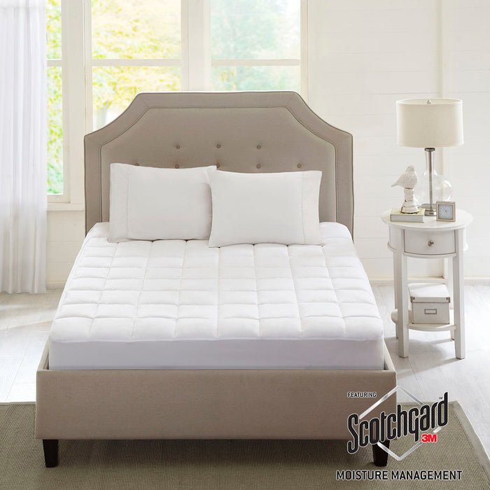 Highline - King 3M Scotchguard Mattress Pad - White - Simple Home Plus