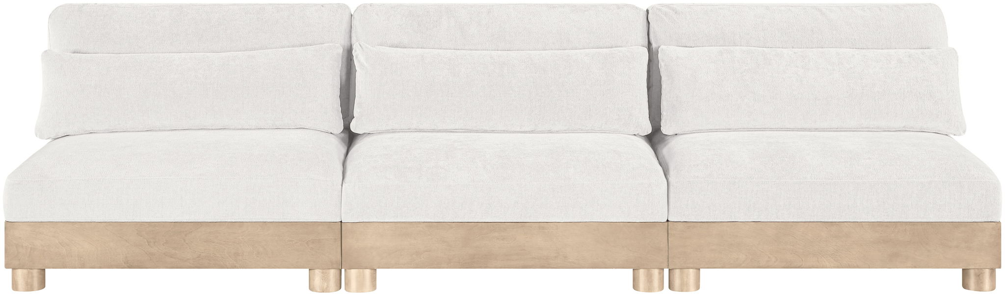 Turin - Chenille Fabric Upholstered Modular Sectional - White - Simple Home Plus