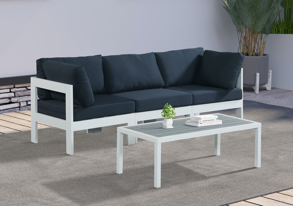 Nizuc - Outdoor Patio 3 Seat Modular Sofa With White Frame - Simple Home Plus