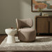 Elara - Velvet Upholstered Swivel Accent Chair - Taupe - Simple Home Plus