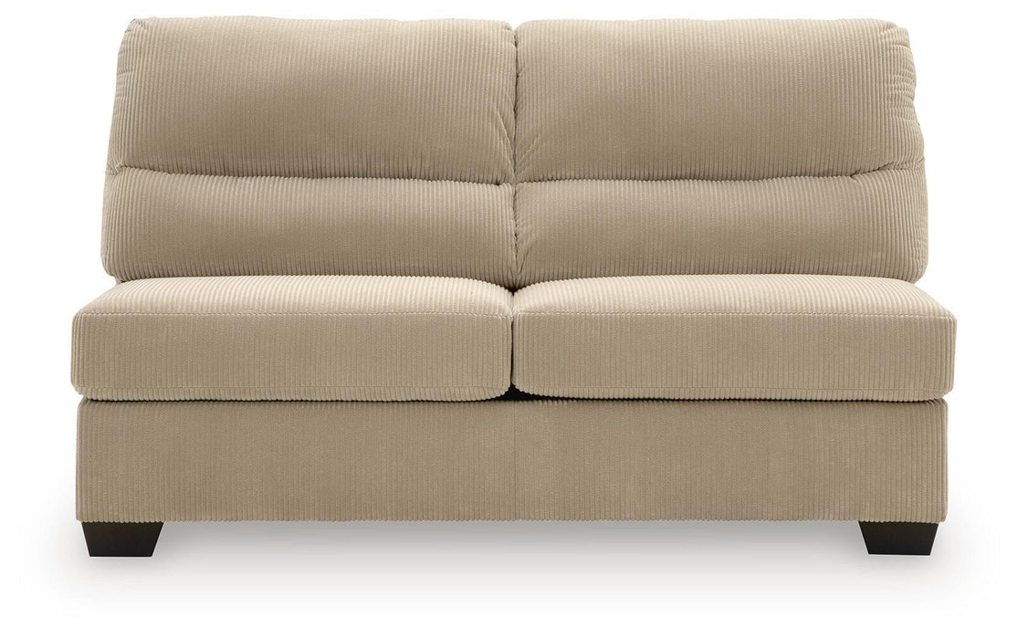 SimpleJoy - Armless Loveseat - Sand - Simple Home Plus