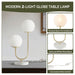 Zusa - Metal 2 Light Globe Table Lamp - Gold / White - Simple Home Plus