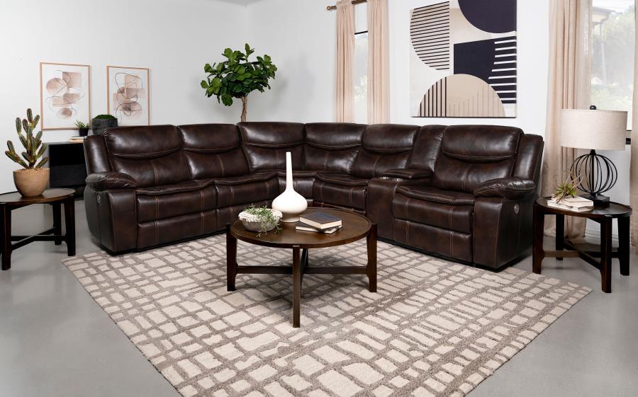 Sycamore - Upholstered Power Reclining Sectional Sofa - Simple Home Plus