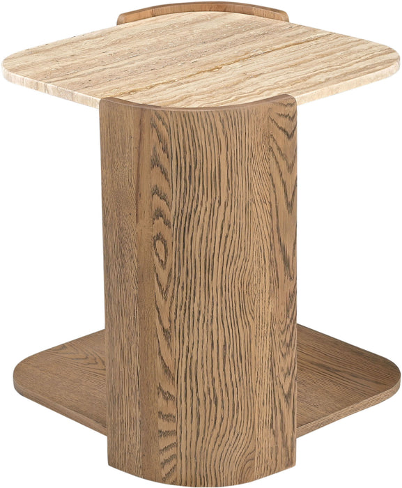 Calabria - Marble And Oak Wood Table - Simple Home Plus