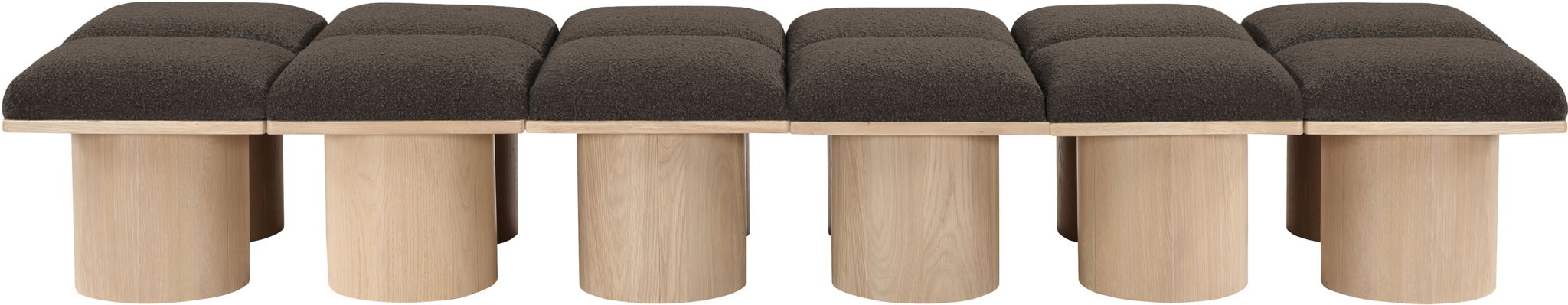 Pavilion - 12 Piece Modular Bench With Natural Base - Simple Home Plus