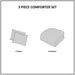 Pike - Plaid Reversible Comforter Set - White / Gray - Simple Home Plus