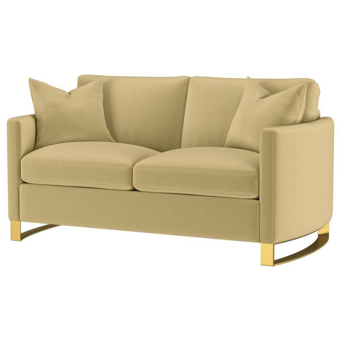 Corliss - Upholstered Arched Arm Loveseat - Simple Home Plus