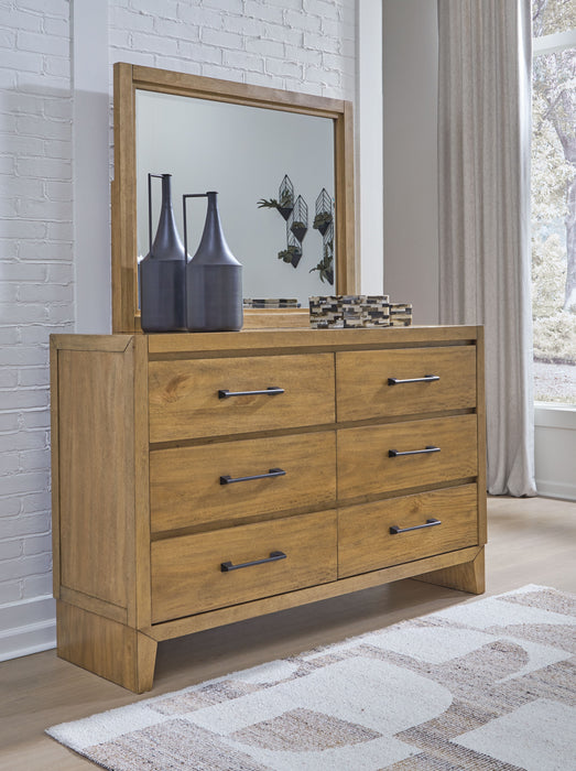 Sherbana - Light Brown - Dresser And Mirror - Simple Home Plus