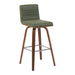 Vienna - Modern Swivel Bar Height Stool - Walnut Finished Wood Frame - Simple Home Plus