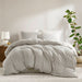 Etta - 3 Piece King Duvet Set - Gray - Simple Home Plus