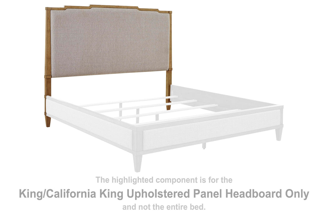Sharlance - King/California King Upholstered Panel Headboard - Green / Brown - Simple Home Plus