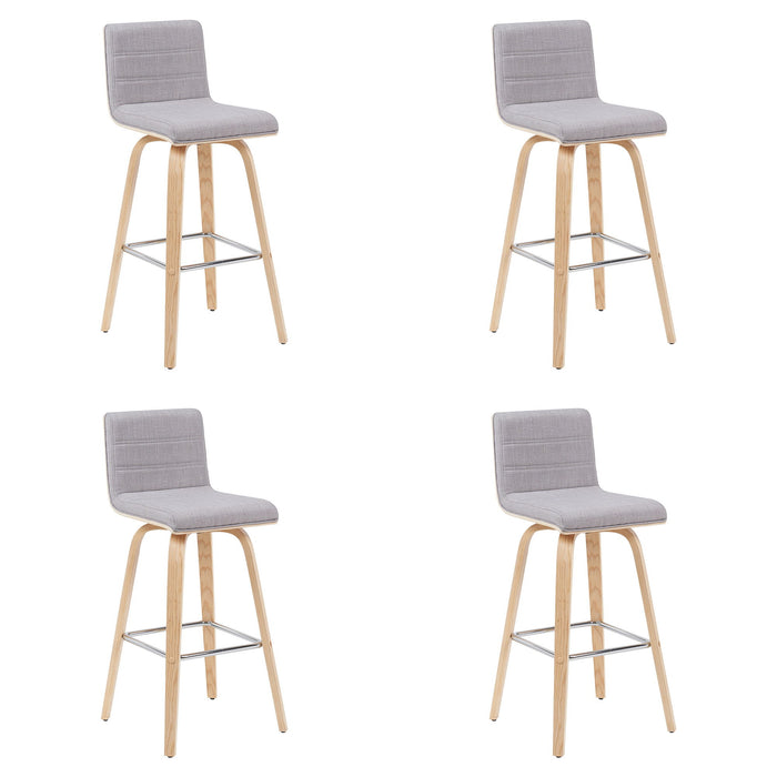 Vienna - Modern Swivel Bar Height Stool - Patterned Oak Wood Frame - Simple Home Plus