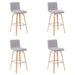 Vienna - Modern Swivel Bar Height Stool - Patterned Oak Wood Frame - Simple Home Plus