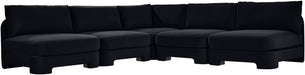 Hammond - Velvet Performance Fabric Upholstered 5 Piece Armless Sectional - Simple Home Plus