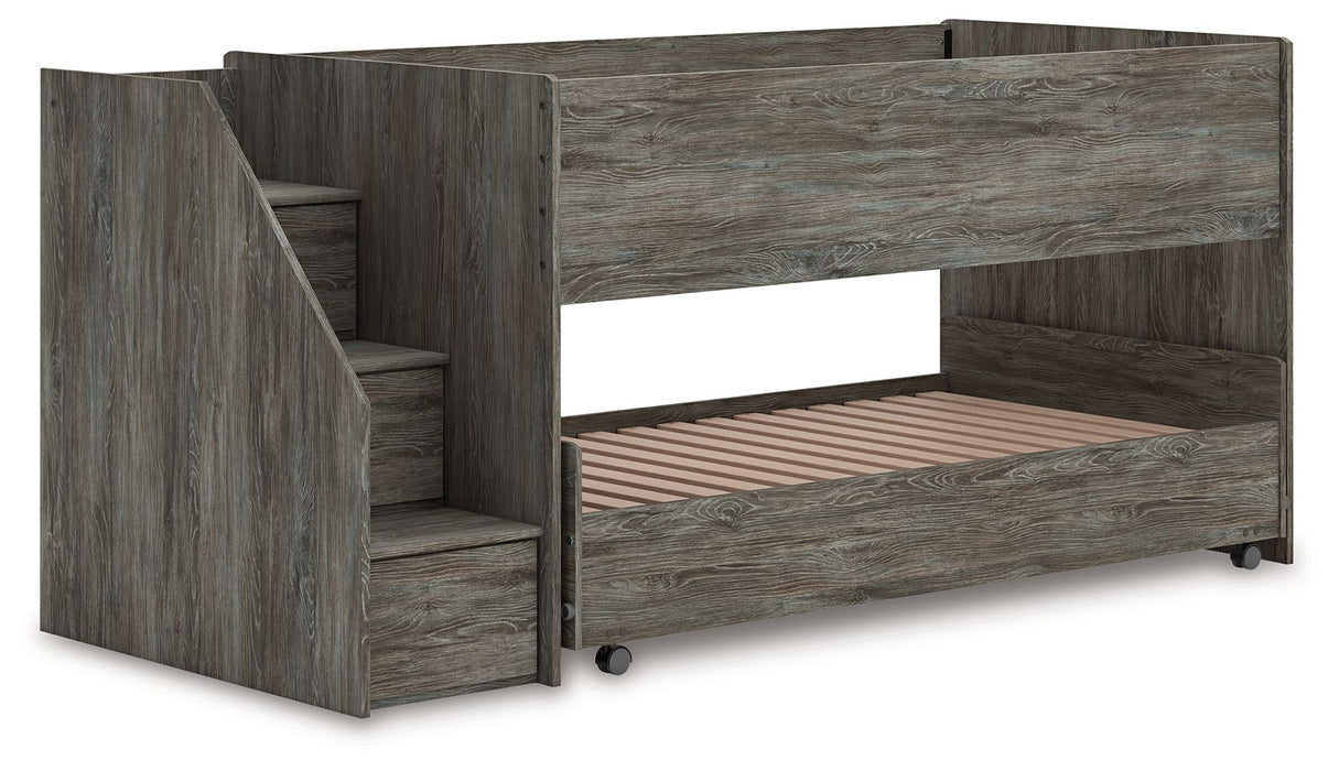 Frandern - Gray - Twin Over Twin Loft Bed - Simple Home Plus