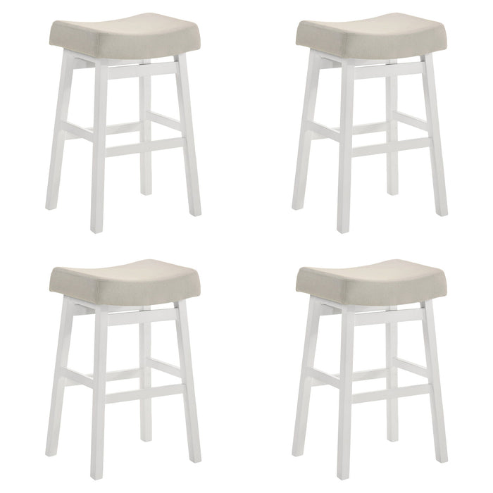 Lenon - Modern Farmhouse Wood Bar Height Kitchen Bar Stool - Simple Home Plus