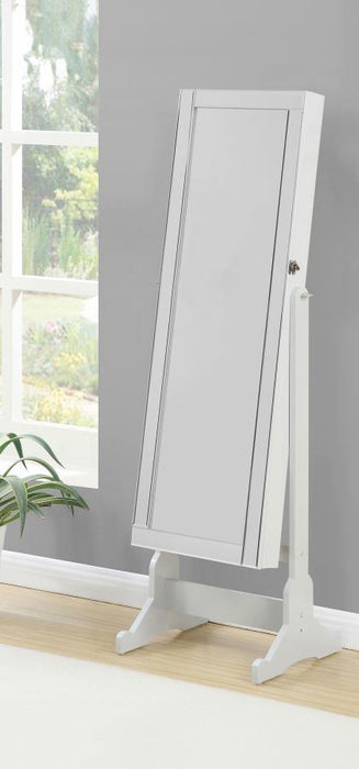 Yvonne - Cheval Mirror With Jewelry Storage - Dove Gray - Simple Home Plus