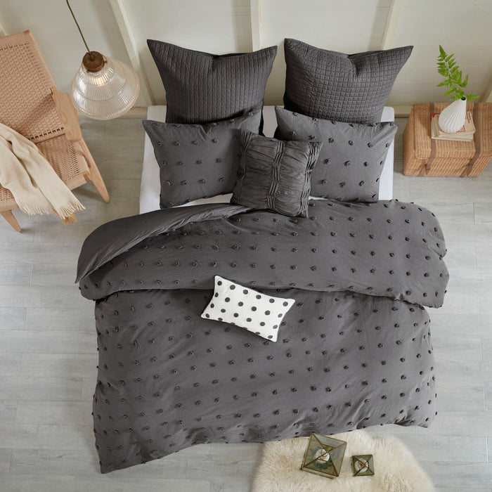 Brooklyn - King Duvet Cover Set - Charcoal