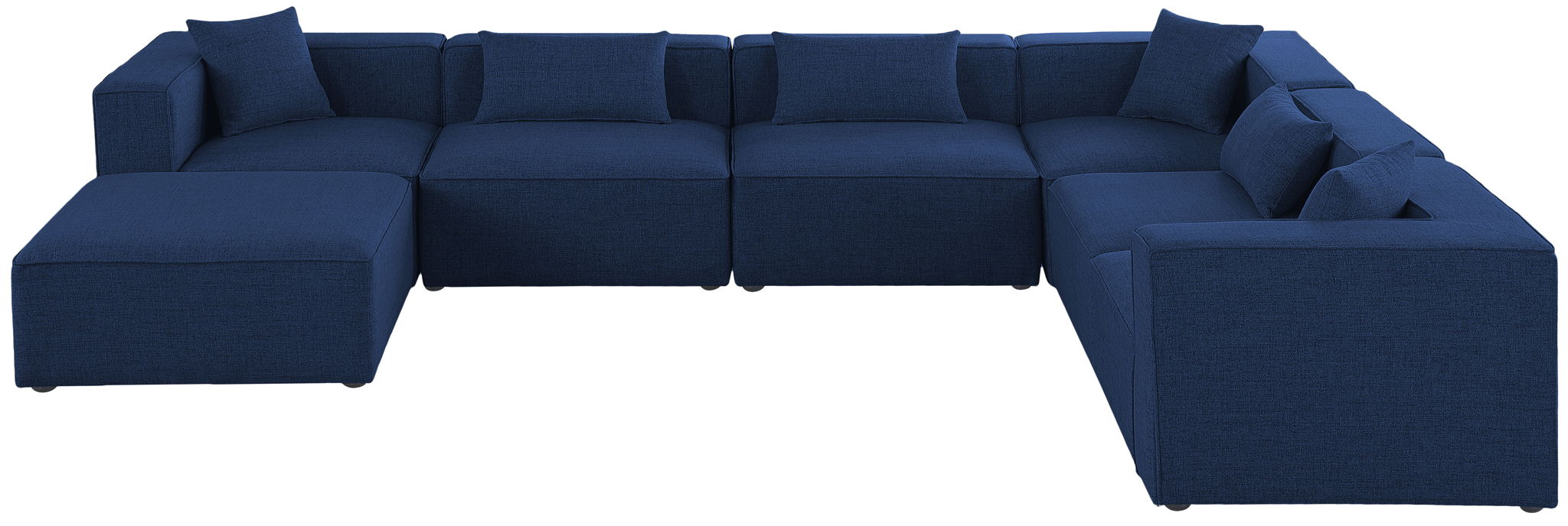 Cube - Linen 7 Piece Modular Sectional - Simple Home Plus