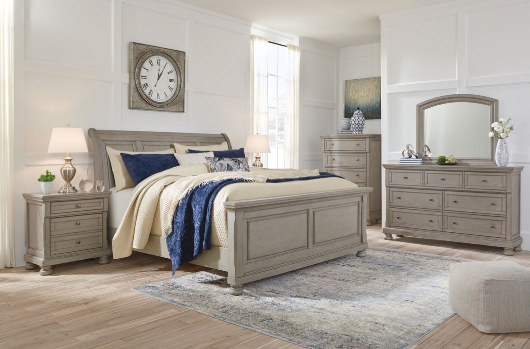 Lettner - Sleigh Bed Set - Simple Home Plus