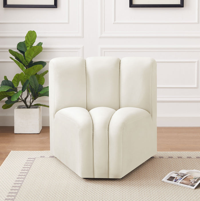 Arc - Velvet Curved Corner Chair - Simple Home Plus
