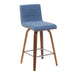 Vienna - Modern Counter Height Swivel Bar Stool - Walnut Finished Wood Frame - Simple Home Plus