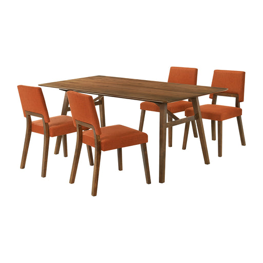 Channell - Walnut Wood Dining Table Set - Simple Home Plus