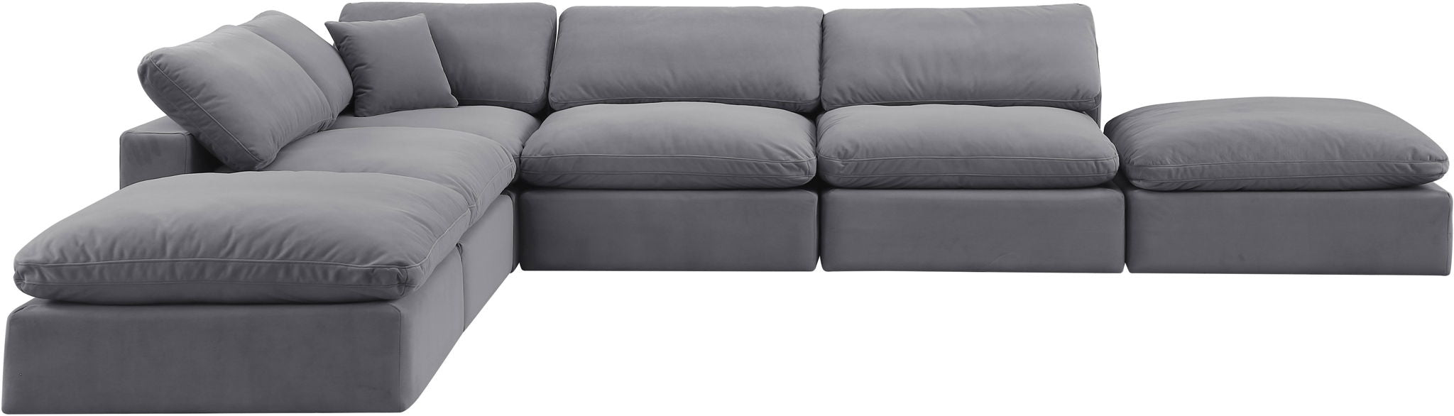 Comfy - 6 Piece Velvet Modular Sectional - Simple Home Plus