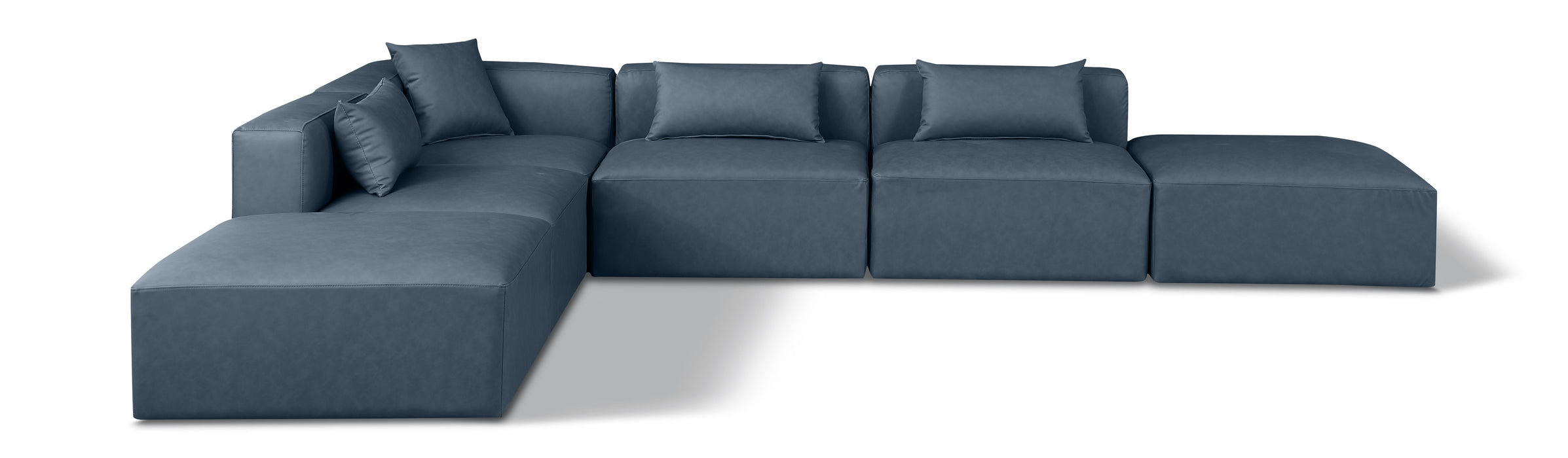 Cube - 6 Piece Modular Corner Armless Sectional - Simple Home Plus