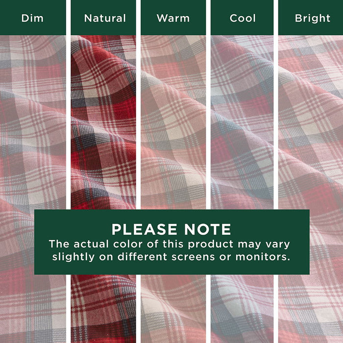 Flannel - Queen Sheet Set - Red Plaid - Simple Home Plus