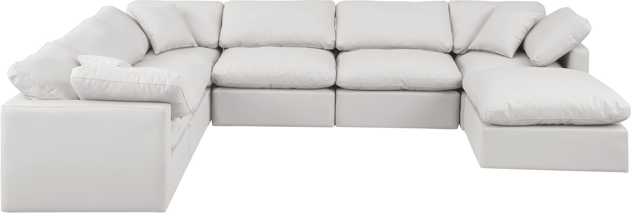 Indulge - Faux Leather 7 Piece Modular Sectional - Simple Home Plus