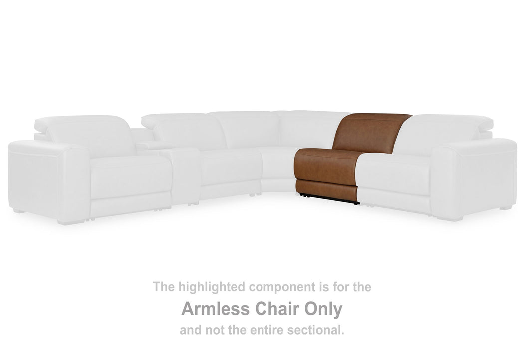 Magic Man - Armless Chair With Manual Headrest - Caramel - Simple Home Plus