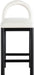 Conrad - Linen Counter Stool With Black Legs - Simple Home Plus