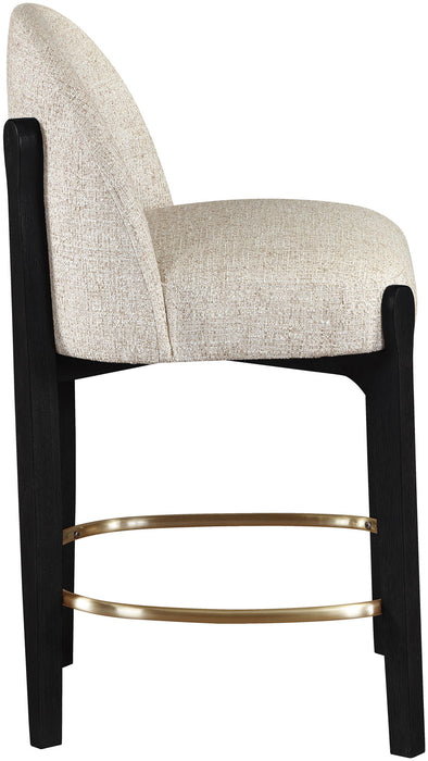 Torino - Counter Stool With Brushed Black Base - Simple Home Plus