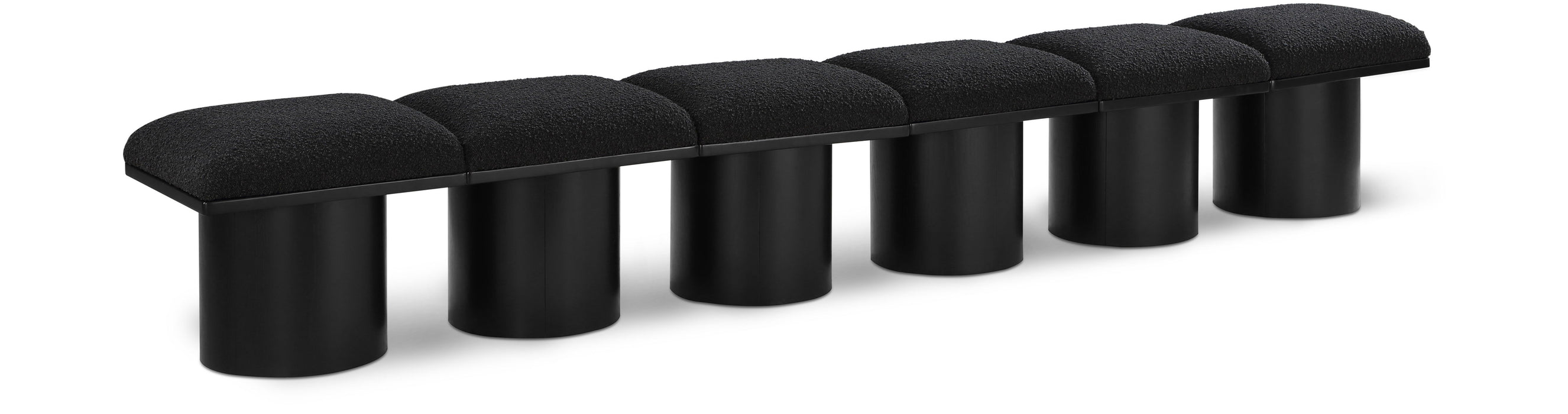 Pavilion - 6 Piece Modular Bench With Black Base - Simple Home Plus