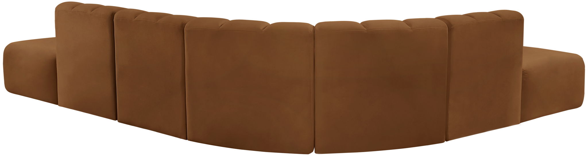 Arc - Velvet 7 Piece Corner Modular Sofa - Saddle - Simple Home Plus