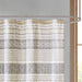 Cody - Cotton Stripe Printed Shower Curtain With Tassel - Gray / Yellow - Simple Home Plus