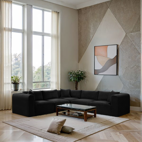 Shaggy - 5 Piece Modular Corner Sectional