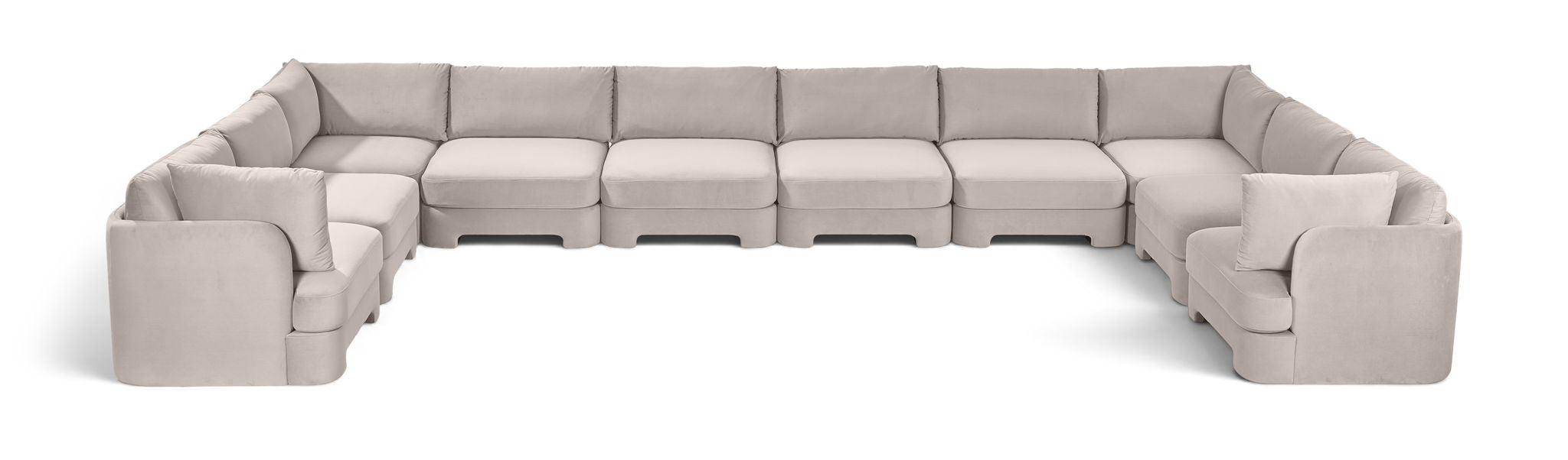 Hammond - Velvet Performance Fabric Upholstered 10 Piece Sectional - Simple Home Plus