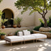 Laguna - 3 Piece Resilient Water Resistant Fabric Outdoor Patio Armless Modular Sofa - Simple Home Plus