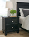 Lanolee - Black - Two Drawer Nightstand - Simple Home Plus