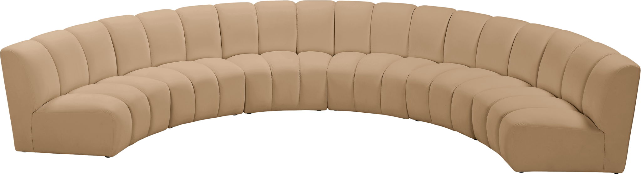 Infinity - 6 Piece Modular Sectional - Camel - Simple Home Plus