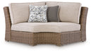 Laguna Heights - Curved Corner Chair With Cushion - Beige - Simple Home Plus