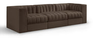 Rummi - Velvet Performance Fabric Upholstered 3 Piece Modular Sofa - Simple Home Plus