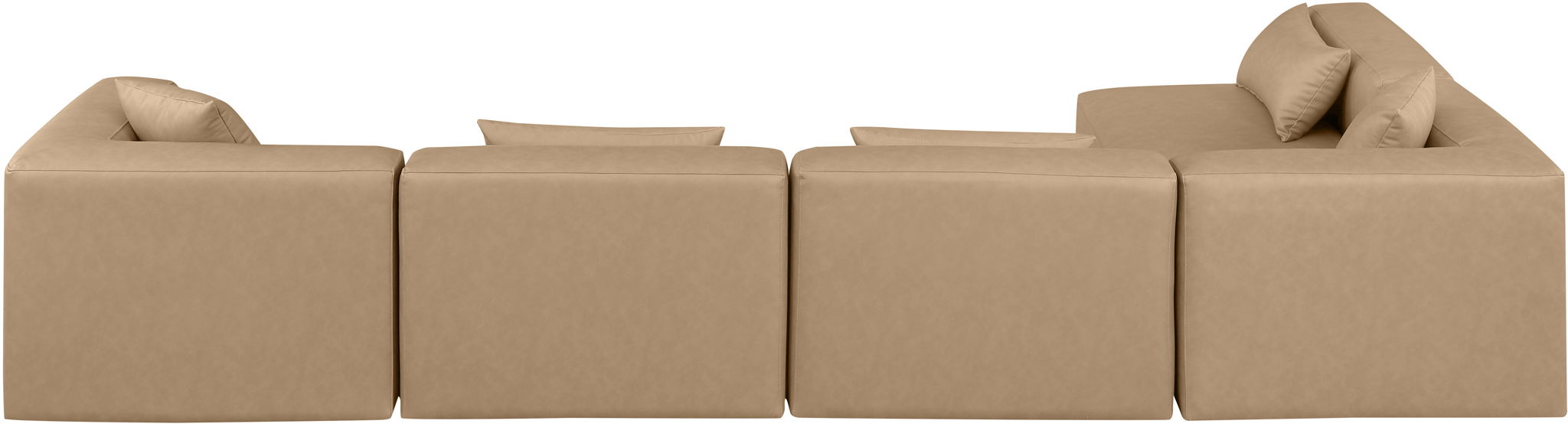 Cube - 5 Piece Modular Sectional - Tan - Simple Home Plus