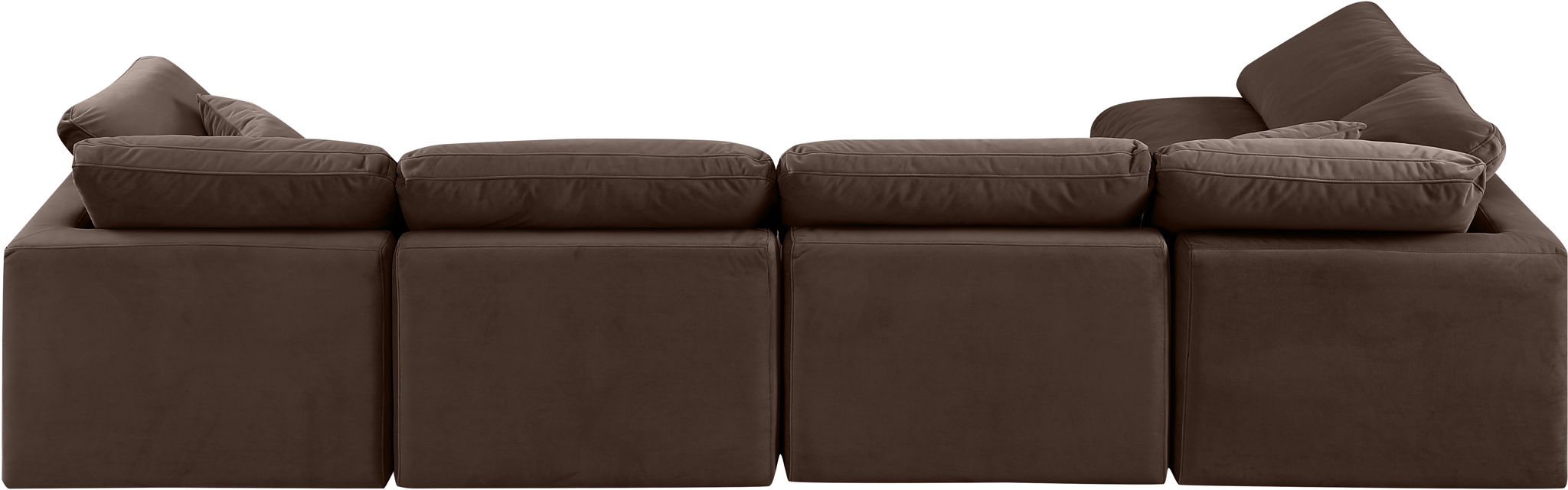 Indulge - Velvet 5 Piece Modular Sectional - Simple Home Plus