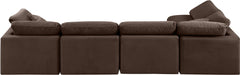 Indulge - Velvet 5 Piece Modular Sectional - Simple Home Plus
